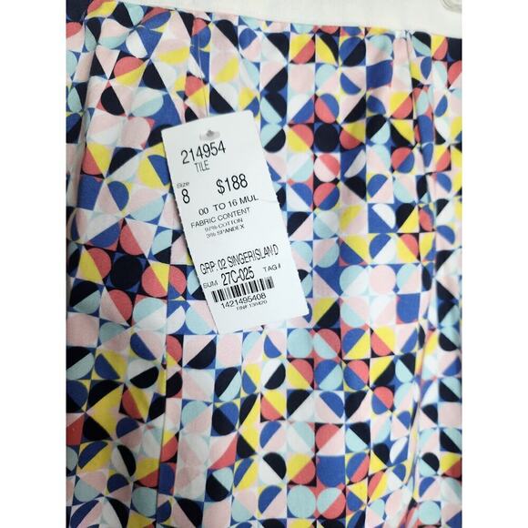 Etcetera Geometric print pencil skirt nwt sz 8 colorful Careerwear professional - Picture 8 of 12